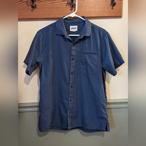 Pact brand Mens Button Down Short Sleeve Shirt size Medium